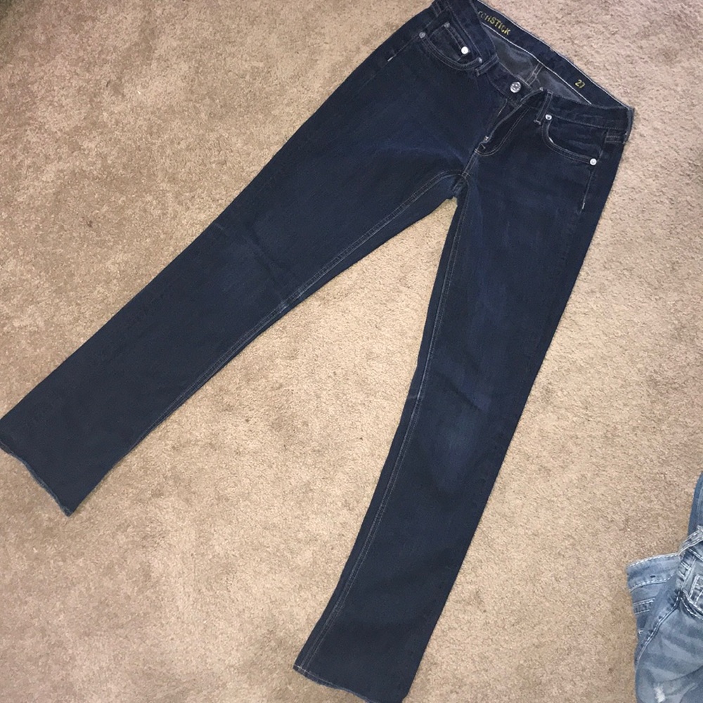 j Crew Matchstick 27 dark blue jeans skinny